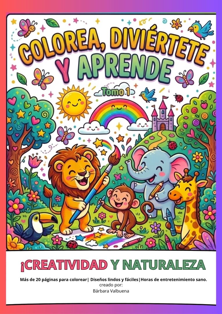 Libro infantil para colorear animales